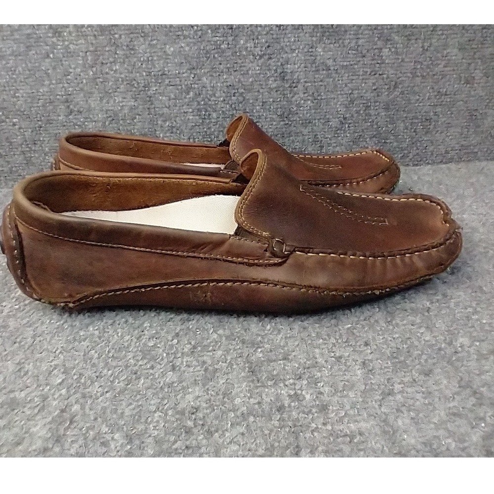 Clarks Leather Driving Loafers Mens 11 Brown Slip On Moc Toe 87706